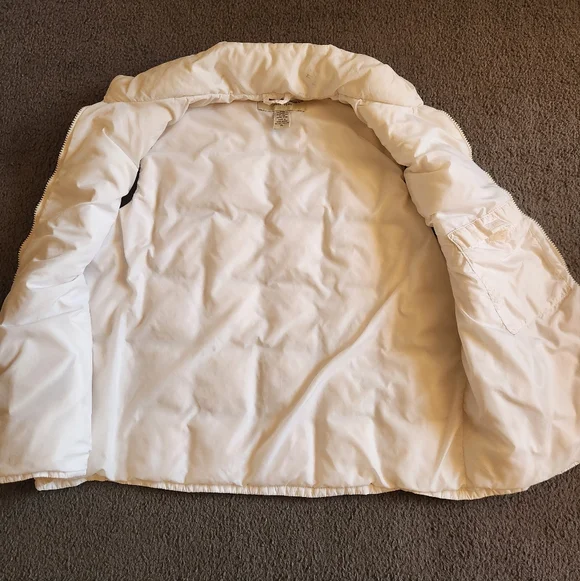 EDDIE BAUER Women's Puffer Vest Extra Large White Goose Down Lightweight - Picture 5 of 15